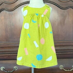 Tea Collection Girls Dress 18-24M Green Geometric Print Summer Sundress